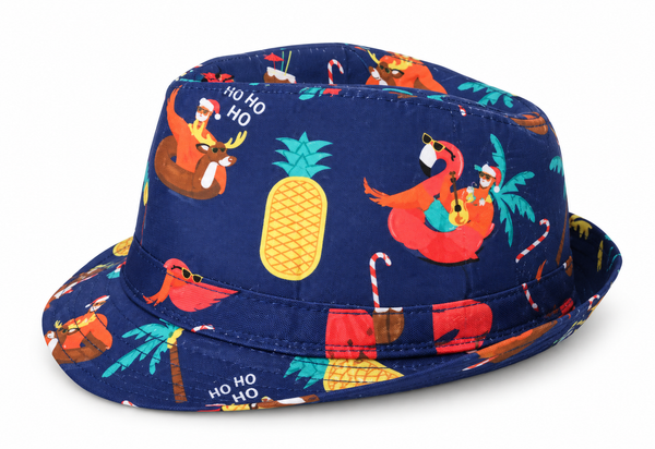 Summer Christmas Print Trilby Hat