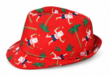 Summer Christmas Print Trilby Hat