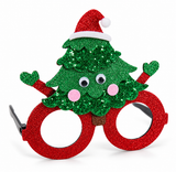 Glitter Christmas Character Glasses