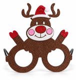 Glitter Christmas Character Glasses