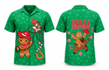 Men's Retro Christmas Bowling Shirt