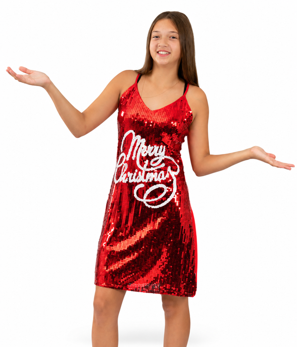 Merry Christmas Sequin Dress