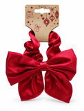 Satin Bow Hair Scrunchie