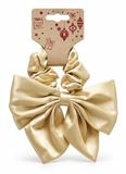 Satin Bow Hair Scrunchie