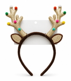 Gold Glitter Antler Headband