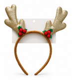 Gold Glitter Antler Headband