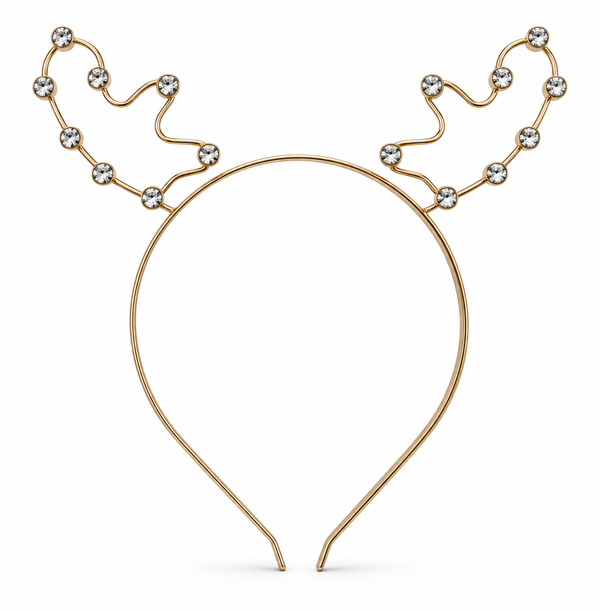 Diamante Metal Antler Headband