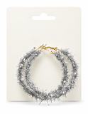 Christmas Tinsel Hoop Earrings