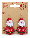 Glitter Christmas Character Earrings