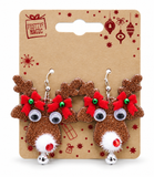 Glitter Christmas Character Earrings