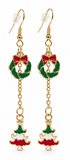 Christmas Long Drop Earrings