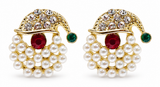 Christmas Pearl-Style Stud Earrings