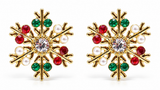 Christmas Pearl-Style Stud Earrings