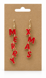 Christmas Metal Drop Earrings