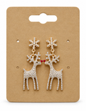 Christmas Metal Drop Earrings