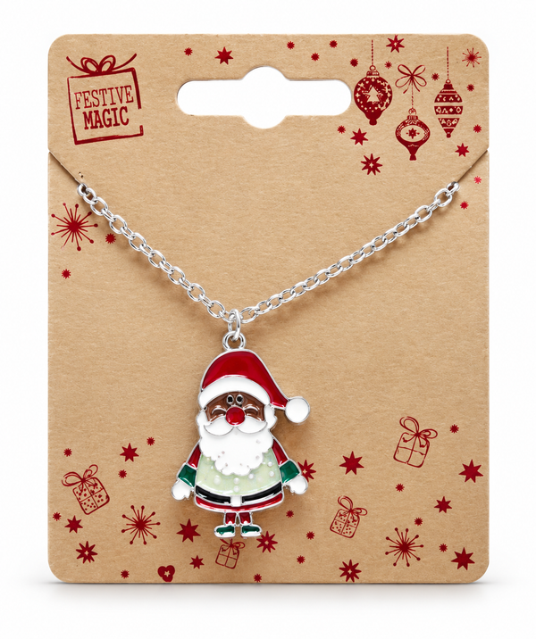 Christmas Silver-Tone Pendant Necklace