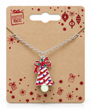 Christmas Silver-Tone Pendant Necklace