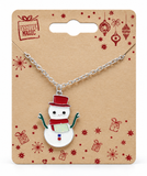 Christmas Silver-Tone Pendant Necklace