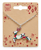 Christmas Silver-Tone Pendant Necklace