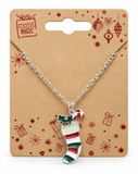 Christmas Silver-Tone Pendant Necklace