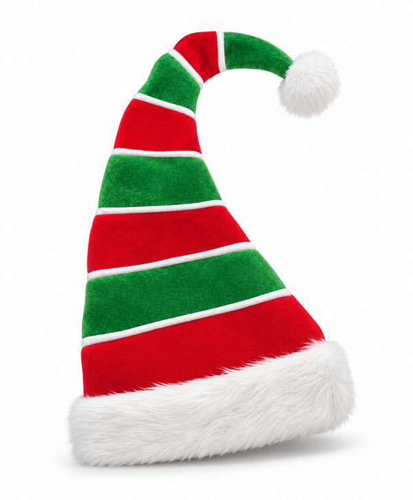 Super Elf Striped Plush Hat
