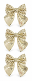 Mirror Fabric Christmas Bows - 3 Pack