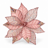 Iridescent Sequin Poinsettia Clip