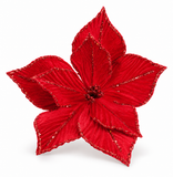 Velvet Poinsettia Stem