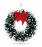 Tinsel Hanging Christmas Wreath 23 cm