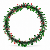 Tinsel Hula Hoop Christmas Wreath 70 cm