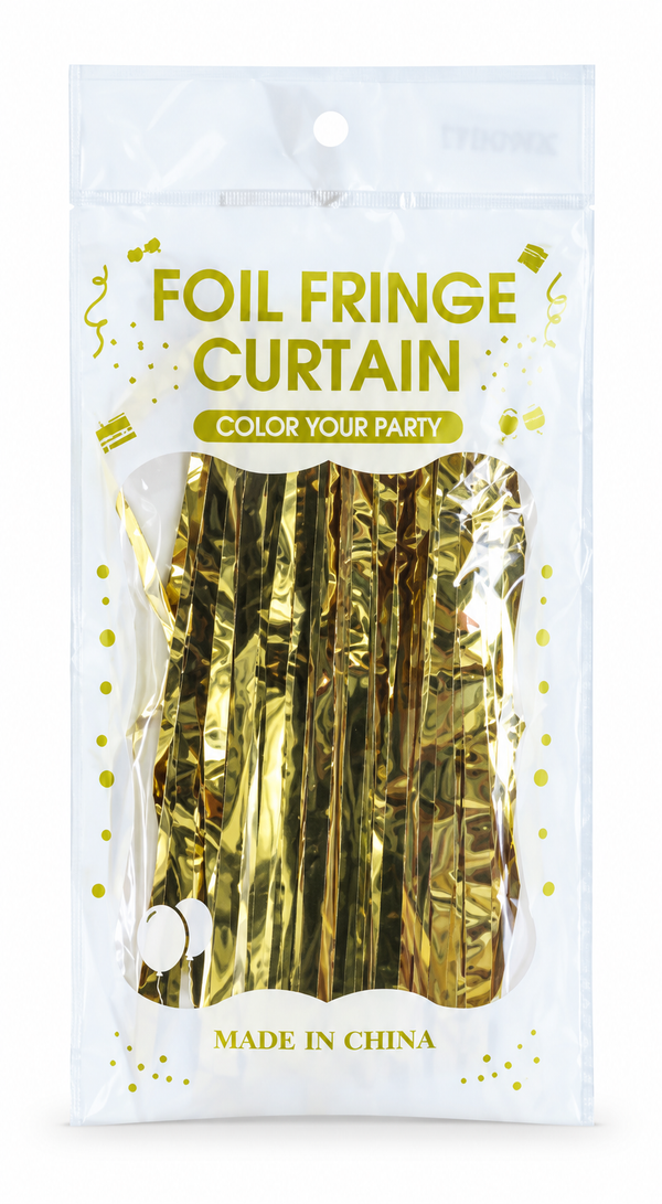 Foil Fringe Curtain – 1 × 2m