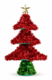 Tiered Tinsel Table Christmas Tree – 20 cm