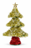Tiered Tinsel Table Christmas Tree – 20 cm