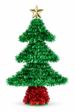 Tiered Tinsel Table Christmas Tree – 20 cm