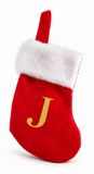 Gold Foil Alphabet Mini Christmas Stocking - 16 cm