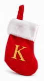 Gold Foil Alphabet Mini Christmas Stocking - 16 cm