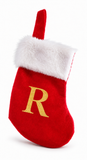 Gold Foil Alphabet Mini Christmas Stocking - 16 cm