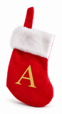 Gold Foil Alphabet Mini Christmas Stocking - 16 cm