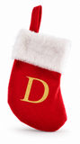 Gold Foil Alphabet Mini Christmas Stocking - 16 cm
