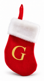 Gold Foil Alphabet Mini Christmas Stocking - 16 cm