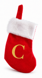 Gold Foil Alphabet Mini Christmas Stocking - 16 cm