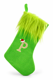 Mean Green Alphabet Christmas Stocking - 45 cm