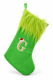 Mean Green Alphabet Christmas Stocking - 45 cm