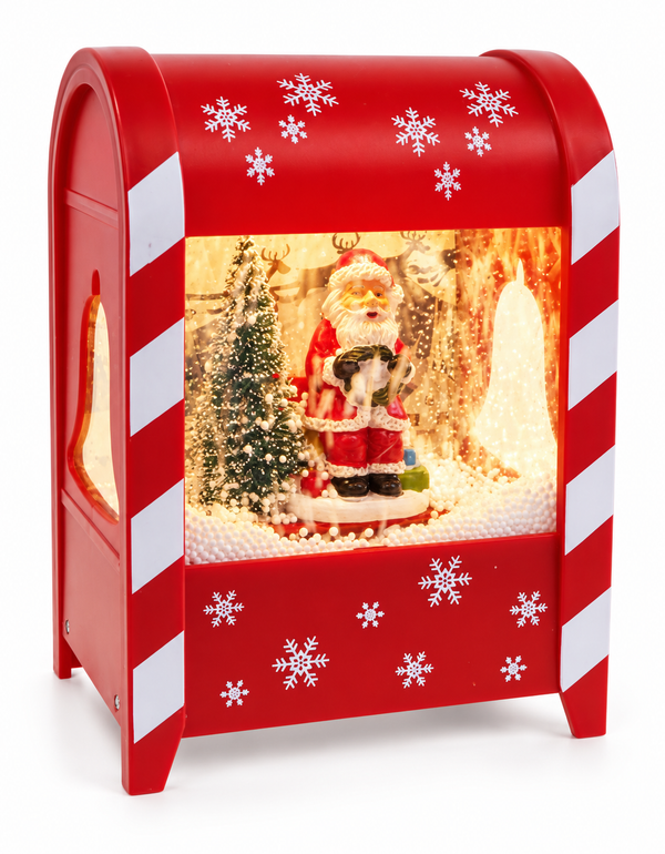 LED Musical Snowing Mini Christmas Postbox
