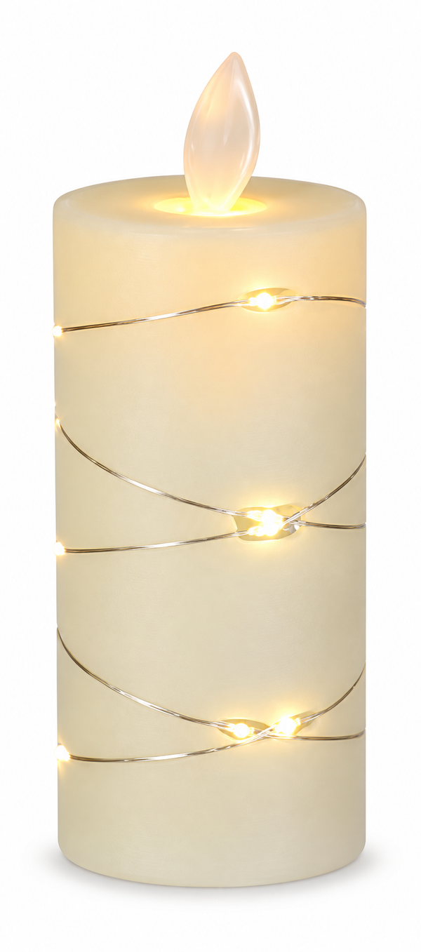 Battery-Operated LED Micro-Wire Flicker Candle