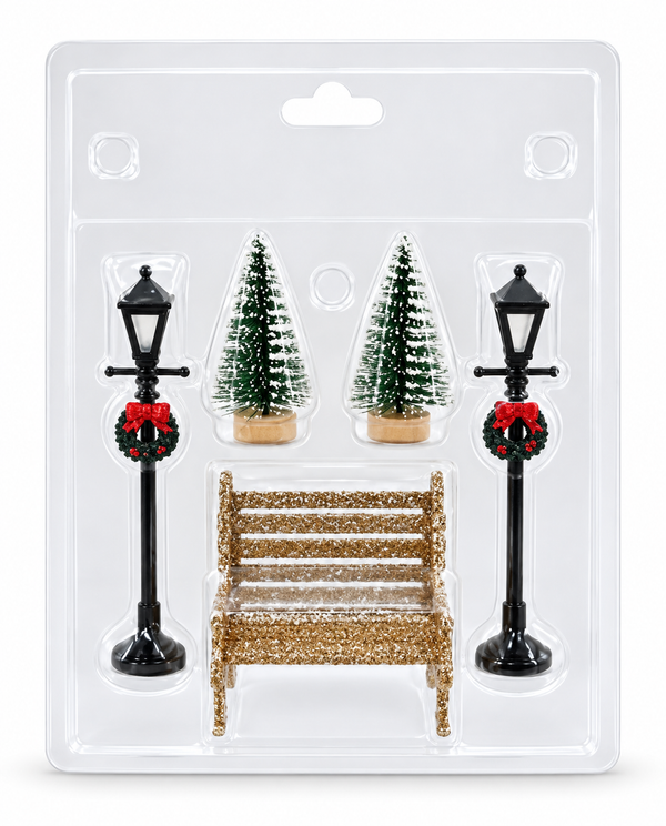 Christmas Village Street Scene – 5 Piece Set