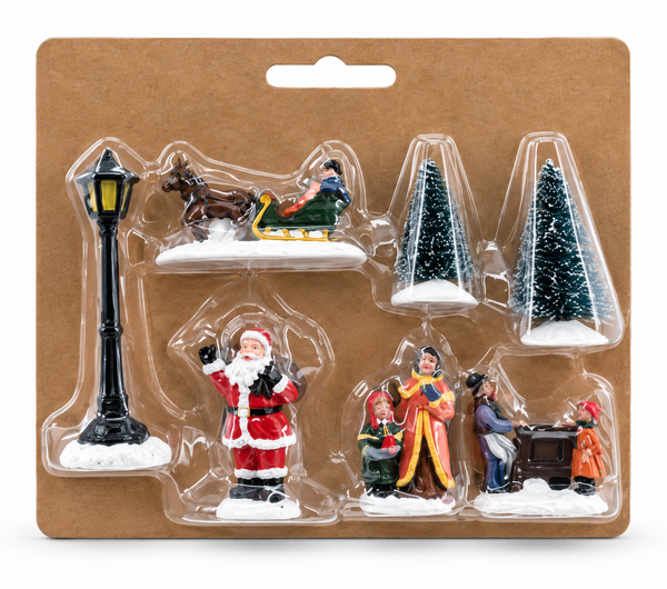 Resin Christmas Villager Figurine Set