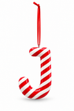 Candy Cane Alphabet Hanging Decoration – 10cm