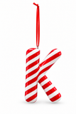 Candy Cane Alphabet Hanging Decoration – 10cm