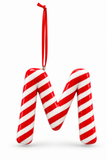 Candy Cane Alphabet Hanging Decoration – 10cm
